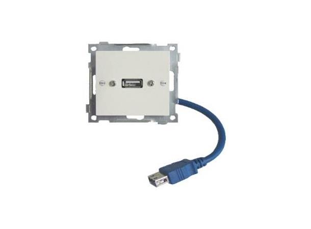 Tilkoblingspanel - USB 3.0 ELKO Sentralplate Rett 